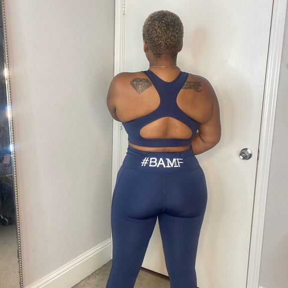 CWF Navy Blue Embroidered Logo Sports Bra - Picture 4 of 4